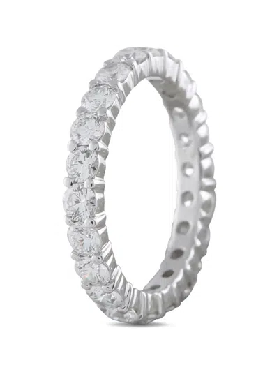 Pre-owned Lb Exclusive Diamond Eternity Ring In Silver