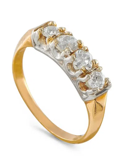 Pre-owned Lb Exclusive Diamond Four-stone Ring In Gold