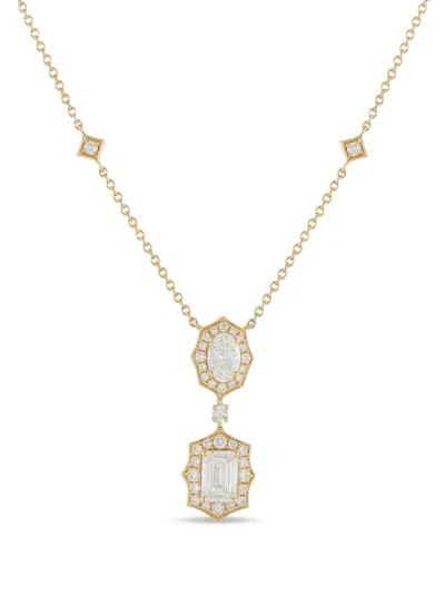 Pre-owned Lb Exclusive Diamond Geometric Necklace In Gold