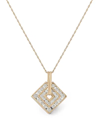 Pre-owned Lb Exclusive Diamond Geometric Necklace In Gold