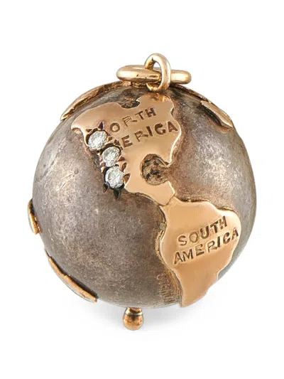 Pre-owned Lb Exclusive Diamond Globe Pendant In Pink