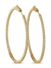 Lb Exclusive 14k Yellow Gold 1.54ct Diamond Inside-out Hoop Earrings Mf21-111825 In Gold
