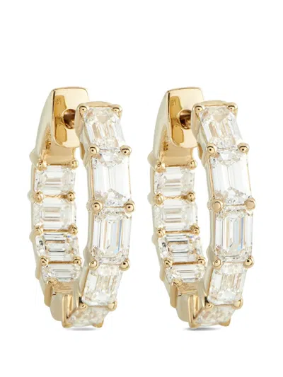 Pre-owned Lb Exclusive Diamond Inside-out Hoop Earrings In Gold