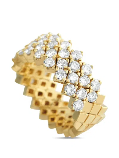 Pre-owned Lb Exclusive Diamond Lattice Ring In Gold
