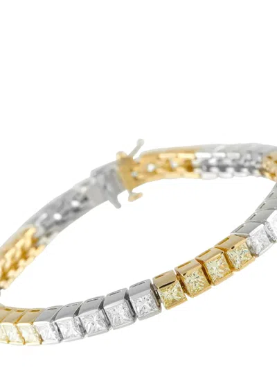 Pre-owned Lb Exclusive Diamond Line Bracelet In Gold