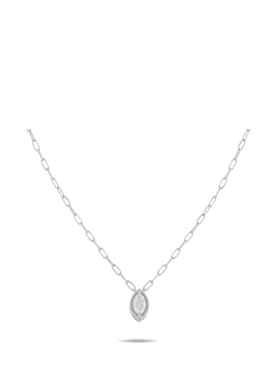 Pre-owned Lb Exclusive Diamond Necklace In Silver