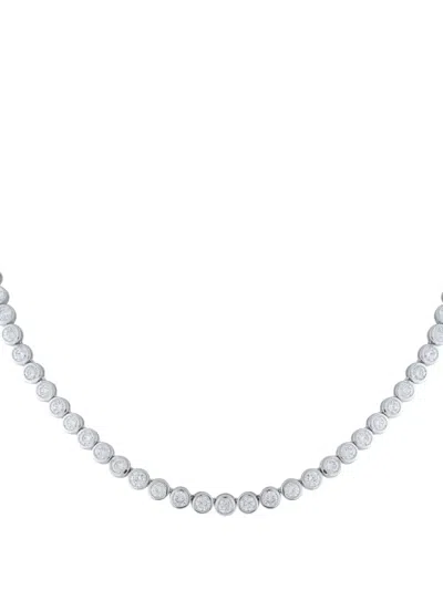 Pre-owned Lb Exclusive Diamond Necklace In Silver