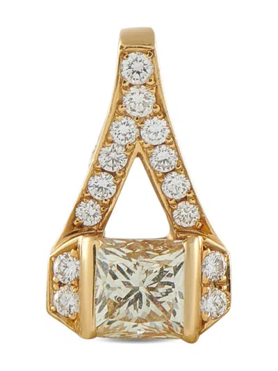 Pre-owned Lb Exclusive Diamond Pendant In Gold