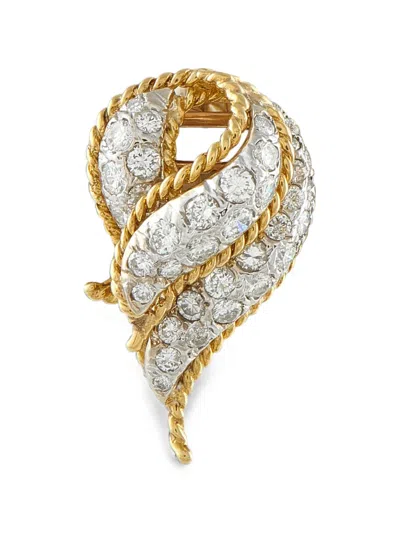 Pre-owned Lb Exclusive Diamond Pendant In Gold