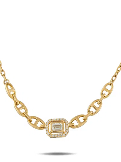 Pre-owned Lb Exclusive Diamond Pendant Necklace In Gold
