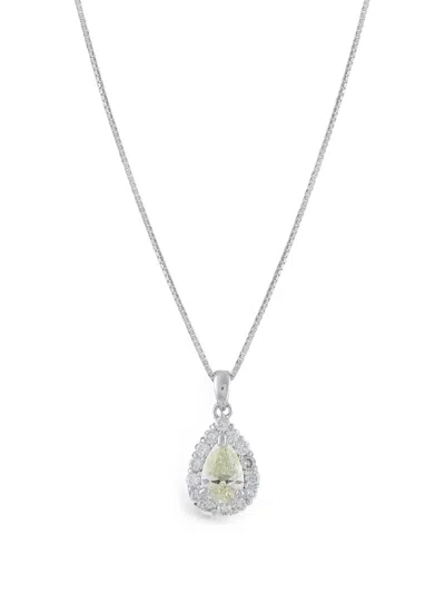 Pre-owned Lb Exclusive Diamond Pendant Necklace In Silver