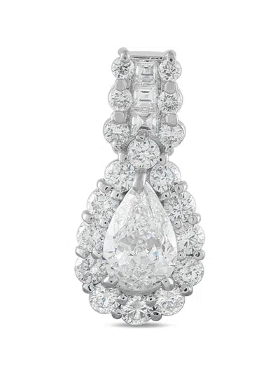 Pre-owned Lb Exclusive Diamond Pendant In Silver