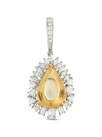 Pre-owned Lb Exclusive Diamond Pendant In Silver