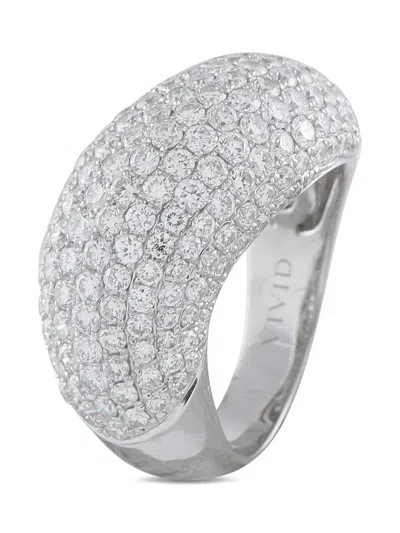 Pre-owned Lb Exclusive Diamond Ring In Silver