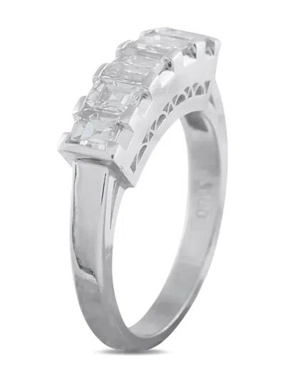 Pre-owned Lb Exclusive Diamond Ring In Silver