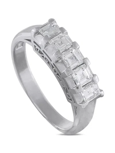 Pre-owned Lb Exclusive Diamond Ring In Silver