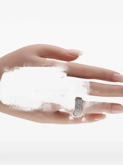 Pre-owned Lb Exclusive Diamond Ring In Silver