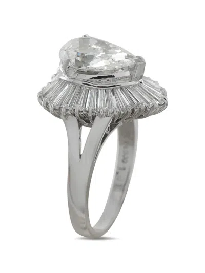 Pre-owned Lb Exclusive Diamond Ring In Silver