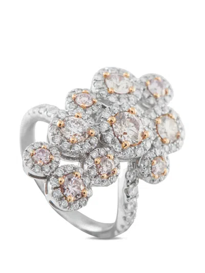 Pre-owned Lb Exclusive Diamond Ring In Silver
