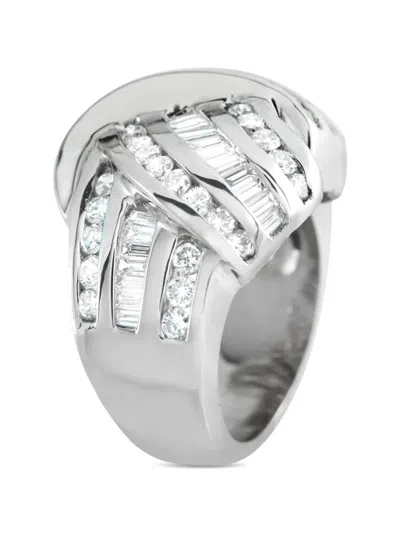 Pre-owned Lb Exclusive Diamond Ring In Silver