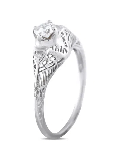 Pre-owned Lb Exclusive Diamond Ring In Silver