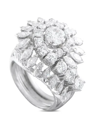 Pre-owned Lb Exclusive Diamond Ring In Silver