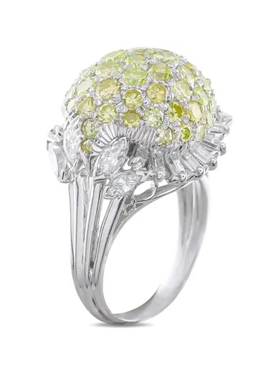 Pre-owned Lb Exclusive Diamond Ring In Silver
