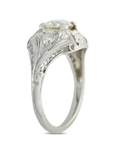 Pre-owned Lb Exclusive Diamond Ring In Silver