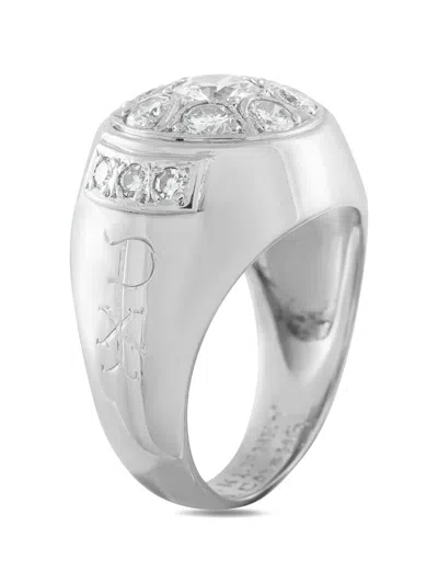 Pre-owned Lb Exclusive Diamond Ring In Silver