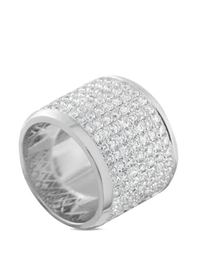 Pre-owned Lb Exclusive Diamond Ring In Silver