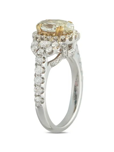 Pre-owned Lb Exclusive Diamond Ring In Silver