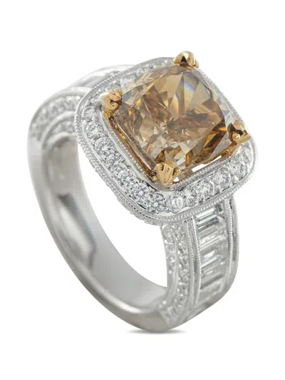 Pre-owned Lb Exclusive Diamond Ring In Silver