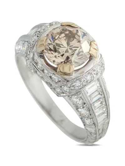 Pre-owned Lb Exclusive Diamond Ring In Silver