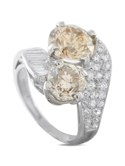 Pre-owned Lb Exclusive Diamond Ring In Silver
