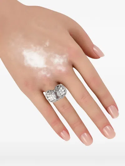 Pre-owned Lb Exclusive Diamond Ring In Silver