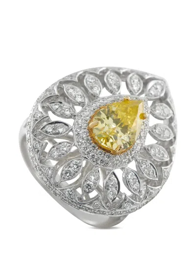 Pre-owned Lb Exclusive Diamond Ring In Silver