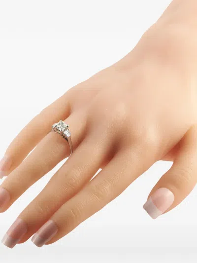 Pre-owned Lb Exclusive Diamond Ring In Silver