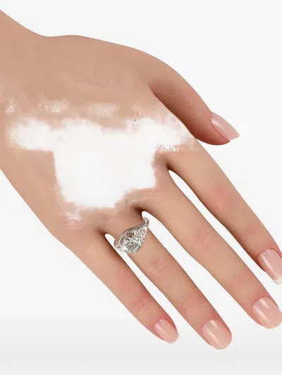 Pre-owned Lb Exclusive Diamond Ring In Silver