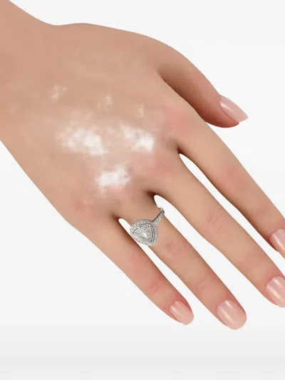 Pre-owned Lb Exclusive Diamond Ring In Silver