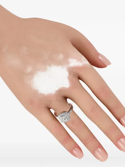 Pre-owned Lb Exclusive Diamond Ring In Silver