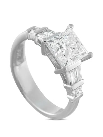 Pre-owned Lb Exclusive Diamond Ring In Silver