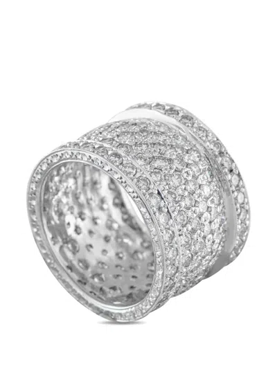 Pre-owned Lb Exclusive Diamond Ring In Silver