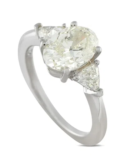 Pre-owned Lb Exclusive Diamond Ring In Silver