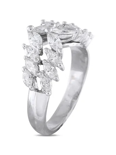 Pre-owned Lb Exclusive Diamond Ring In Silver