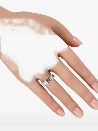 Pre-owned Lb Exclusive Diamond Ring In Silver