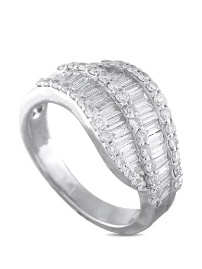 Pre-owned Lb Exclusive Diamond Ring In Silver