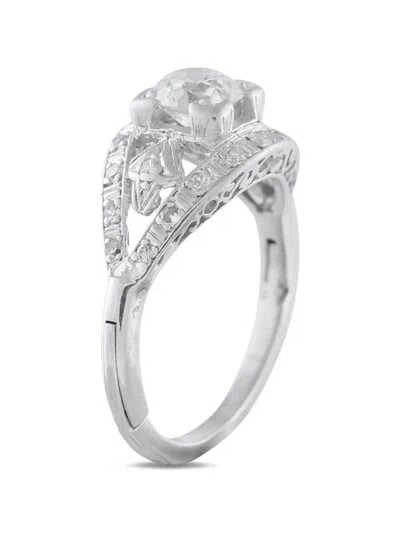Pre-owned Lb Exclusive Diamond Ring In Silver
