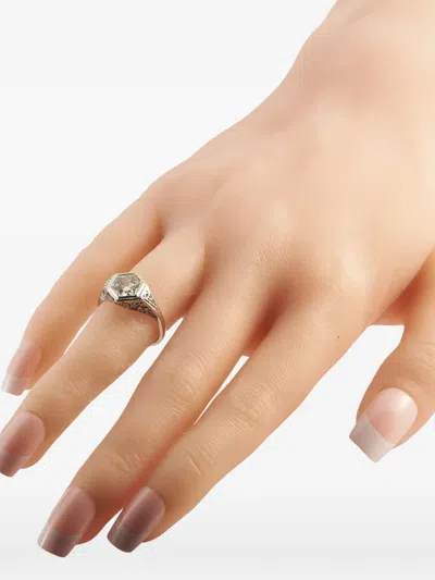 Pre-owned Lb Exclusive Diamond Ring In Silver