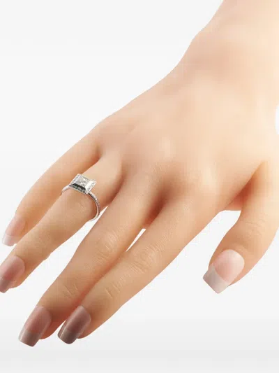 Pre-owned Lb Exclusive Diamond Ring In Silver