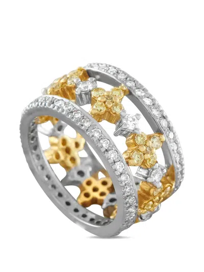 Pre-owned Lb Exclusive Diamond Ring In Silver